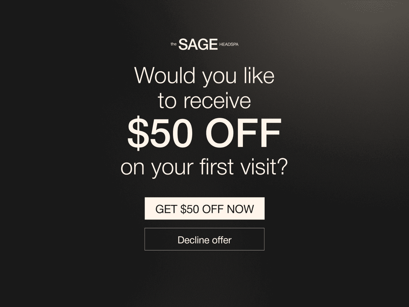 Sage HeadSpa Charlotte, NC Featured Special